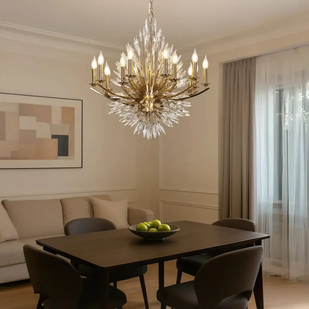 8 Bulb Crystal Chandelier | Premium