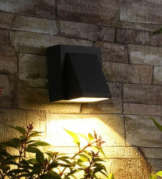 Half K Light, 1 Way, Up Down Outdoor Led Wall Light, Warm White, Black Aluminum With 1 year warranty W060-6